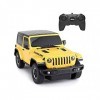 RASTAR Jeep Wrangler JL 1:24 Voiture télécommandée, jaune, cadeau pour enfants