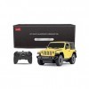 RASTAR Jeep Wrangler JL 1:24 Voiture télécommandée, jaune, cadeau pour enfants