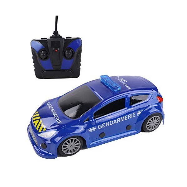 TURBO CHALLENGE - Voiture - Gendarmerie - 099207 - Voiture Télécommandée - Bleu - 1/24 - Piles Non Incluses - Plastique - À P