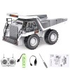 GOXAEEE 1:20 Jouet Bulldozer télécommandé, 2,4GHz RC entièrement Fonctionnel Rechargeable par USB 9 canaux avec lumière et So