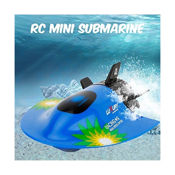 Goolsky Bateau RC sous-Marin Jouets Mini Bateau RC Jouet Télécommande Étanche Plongée pour Enfants