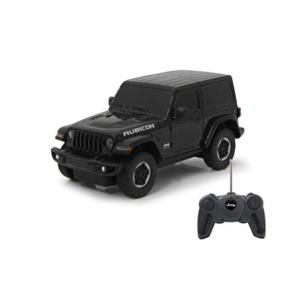 Jamara Does Not Apply Jeep Wrangler JL 1:24 Negro 27MHZ 6+, 405196, Noir, One Size