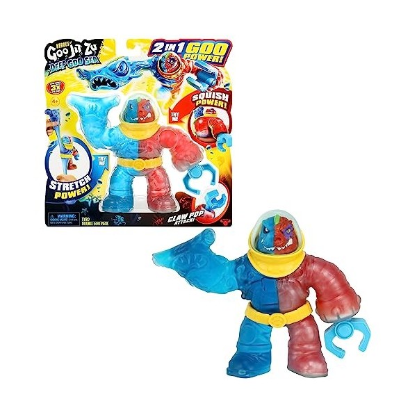 Heroes of Goo JIT Zu Deep Goo Sea Coffret Tyro Doublement Visqueux Figurine Tyro élastique et Souple de 16,5 cm avec Pouvoir 