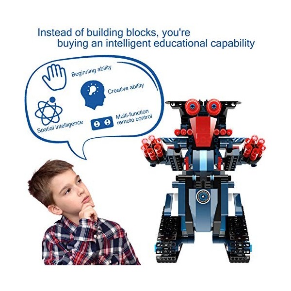 STEM - Kit de Construction de 349 pièces pour Robot éducatif télécommandé pour Enfants à partir de 8 Ans - Kit de Constructio