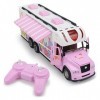 Voiture de buffet de voiture de camping-car rose télécommandée pour enfants de 5 à 12 ans, jouet électrique avec accessoires,