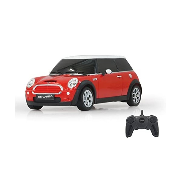 Jamara - Mini Cooper S Rouge - Echelle 1:24 - Maquette Voiture Télécommandée