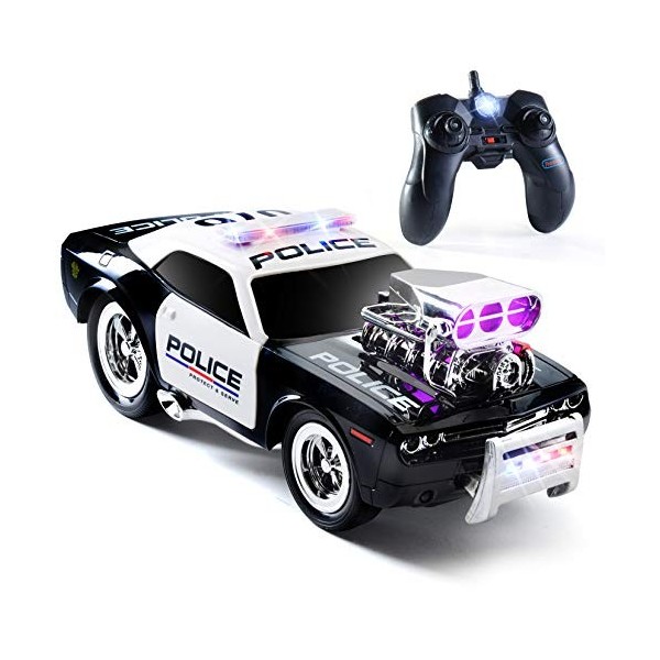 Prextex RC Voiture de Police à Distance Police Car Control RC Toys Police téléguidés Voiture Grands Jouets pour garçons Rc Ca