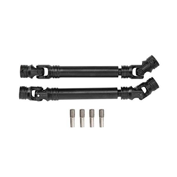 Lot de 2 Arbres de Transmission de Voiture radiocommandés, télécommande RC en Acier DriveShaft Accessoires avec Plusieurs Arb