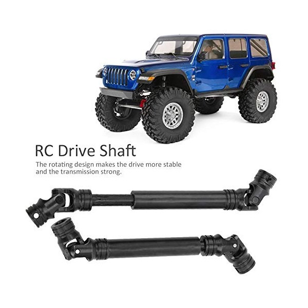 Lot de 2 Arbres de Transmission de Voiture radiocommandés, télécommande RC en Acier DriveShaft Accessoires avec Plusieurs Arb