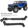 Lot de 2 Arbres de Transmission de Voiture radiocommandés, télécommande RC en Acier DriveShaft Accessoires avec Plusieurs Arb