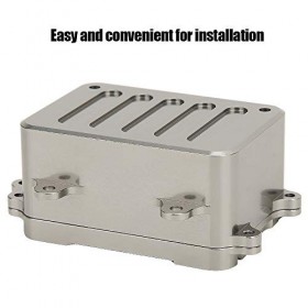 Tbest Récepteur Boîte, Échelle 1:10 Télécommande Télécommande en Métal Récepteur Boîte ESC Réception Boîte RC Véhicule Access