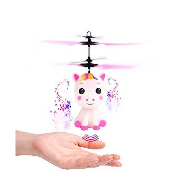 Hélicoptère radiocommandé avec gyroscope et lumière LED, mini hélicoptère pour enfants, jouet davion dintérieur pour enfant