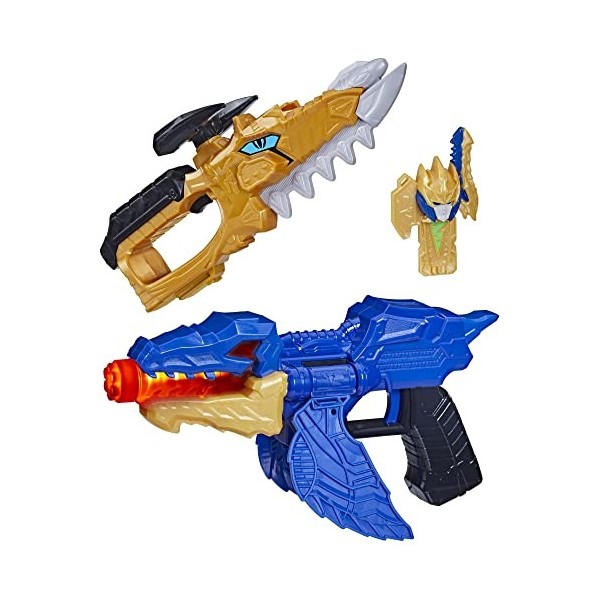 Power Rangers Dino Fury Gold Fury Blade Blaster, Accessoire électronique de Costume de Super-héros pouvant se Combiner, dès 5