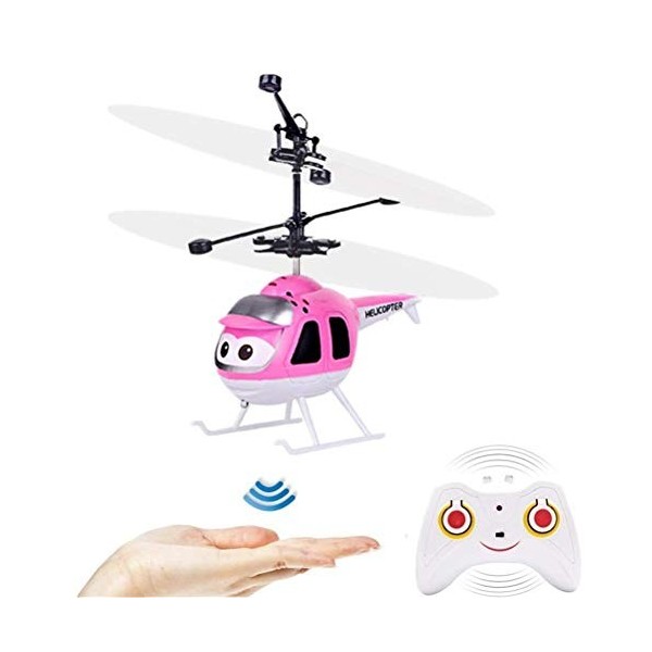 Hélicoptère radiocommandé avec gyroscope et lumière LED, mini hélicoptère pour enfants, jouet davion dintérieur pour enfant