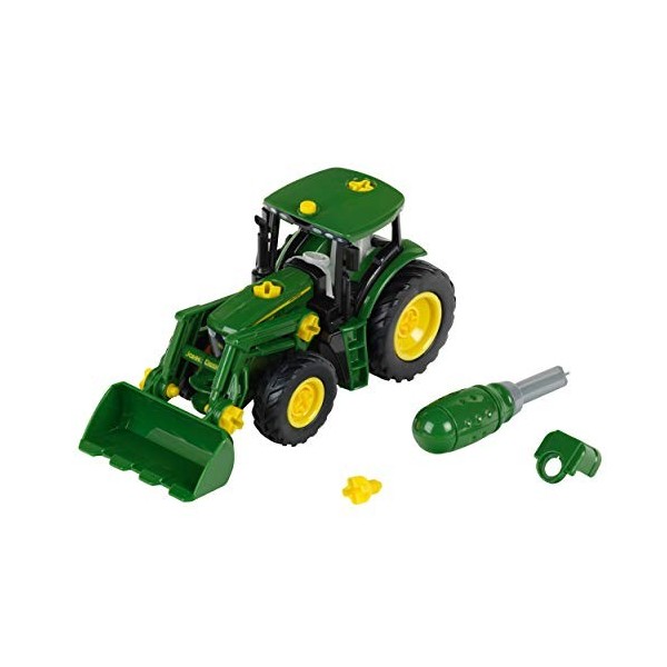 Theo Klein 3903 Tracteur John deere Avec Chargeur Frontal et Contrepoids Pièces Individuelles Démontables Dimensions : 245 cm