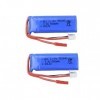 YUNIQUE France 2 Pieces Batterie au Lithium 751845 7.4V 550mAh pour Voiture Wltoys K969 K979 K989 K999 P929 P939 Télécommande