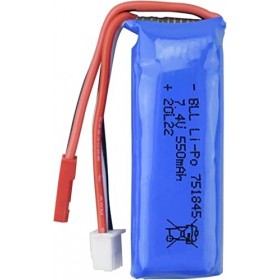 YUNIQUE France 2 Pieces Batterie au Lithium 751845 7.4V 550mAh pour Voiture Wltoys K969 K979 K989 K999 P929 P939 Télécommande