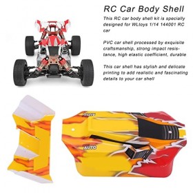 VGEBY Coque de Carrosserie de Voiture RC, Aile Arrière de Coque de Voiture RC à Léchelle 1/14 Adaptée pour WLtoys 144001 144