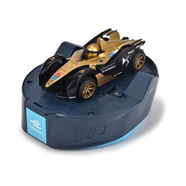 Dickie Toys Formula E Mini RC Voiture de Course 2 canaux, jusquà 6 km/h, télécommande avec câble de Charge pour véhicule, 3 