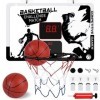 Herenear Mini Panier de Basket pour Enfants, Intérieur Mini Panier Basketball Mural avec 2 Ballon et la Pompe Jouets Sport po