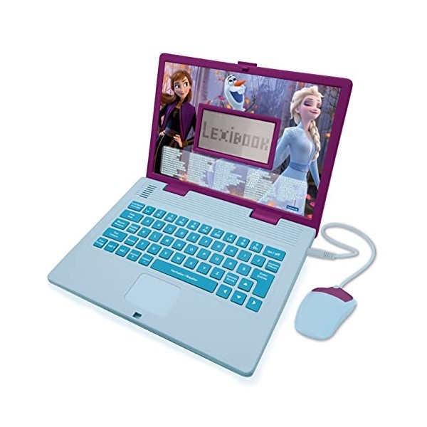 Lexibook Disney Frozen La Reine des Neiges 2-Ordinateur Éducatif Bilingue Français/Néerlandais-Jouet Filles avec 124 Activité