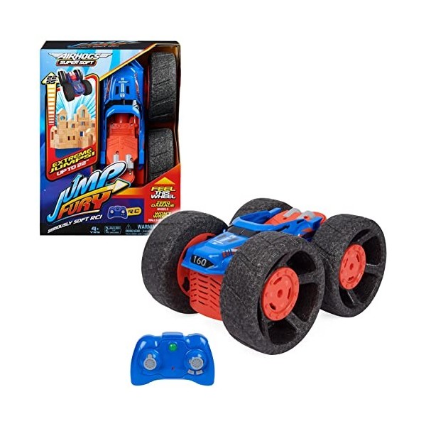 AIR HOGS - JUMP FURY RC VOITURE RADIOCOMMANDEE - Voiture enfant télécommandée qui saute jusquà 55 cm Avec Roues Anti-Chocs -