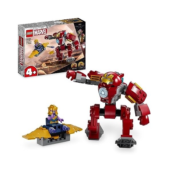 LEGO 76263 Marvel La Hulkbuster d’Iron Man Contre Thanos, Jouet pour Enfants Dès 4 Ans, Action de Super-Héros Basée sur Aveng