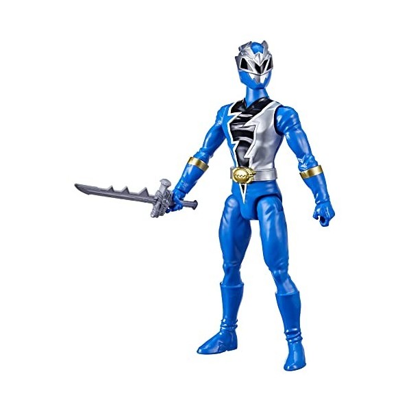 Power Rangers, Ranger Bleu Dino Fury, Figurine articulée de 30 cm inspirée de la série télé