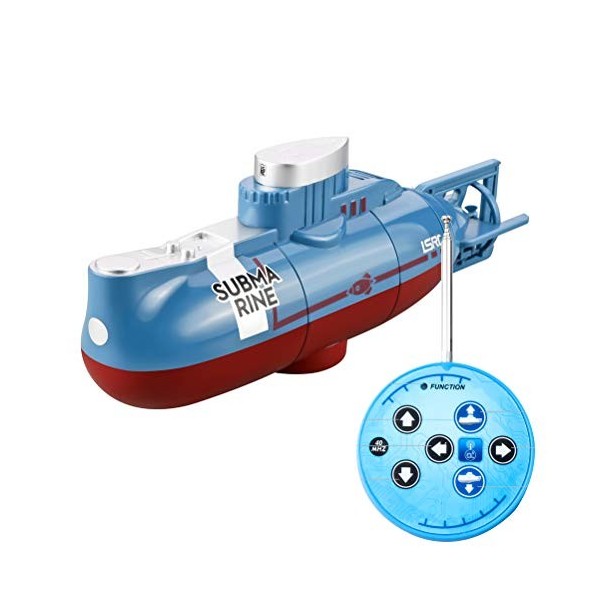 Bateau radiocommandé pour enfants, mini sous-marin RC 6 canaux télécommandé Bateau télécommandé Jouet rapide pour piscine édu