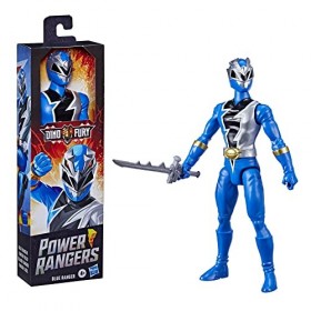 Power Rangers, Ranger Bleu Dino Fury, Figurine articulée de 30 cm inspirée de la série télé