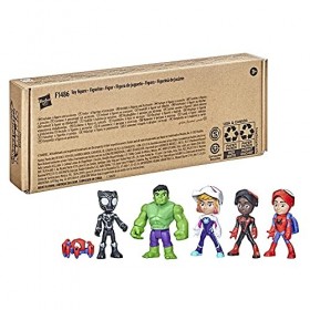 Marvel Spidey and His Amazing Friends, Multipack de Figurines Identité secrète avec Masques Rabattable, dès 3 Ans