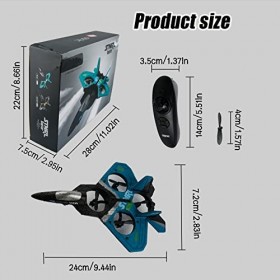 Tizund Remote Control Aircraft, Induction Skills V17 Foam Remote Control 4 Jouets de Moteur, 2.4GHz Tumbling Cool Light RC Av