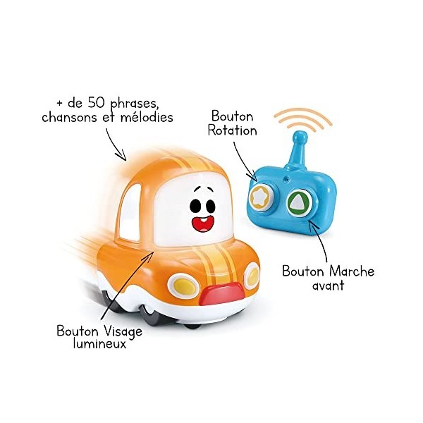 VTech - Tut Tut Cory Bolides, Super Cory Bolides Radiocommandé, Voiture RC avec Télécommande Adaptée aux Petites Mains, Jouet