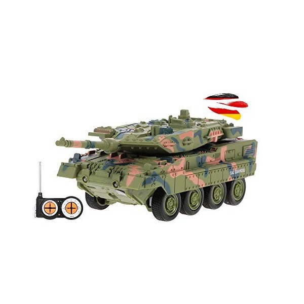 HSP Himoto German Leopard 2A7 Mini char télécommandé RC avec batterie intégrée, télécommandable dans toutes les directions, k