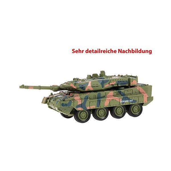 HSP Himoto German Leopard 2A7 Mini char télécommandé RC avec batterie intégrée, télécommandable dans toutes les directions, k