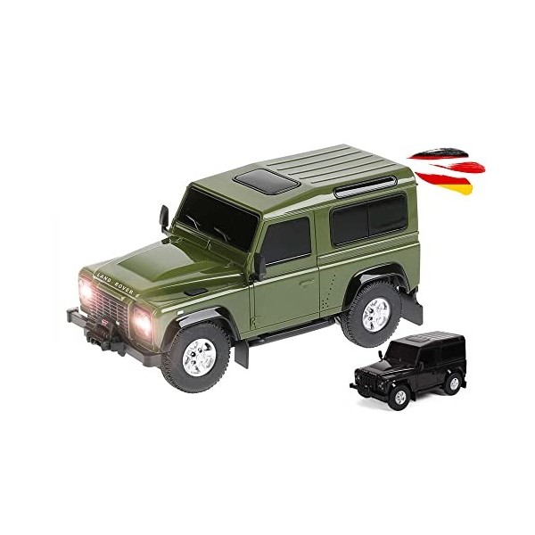 HIMOTO HSP Voiture télécommandée Land Rover Defender au design original sous licence, modèle de véhicule à léchelle 1:24 et 