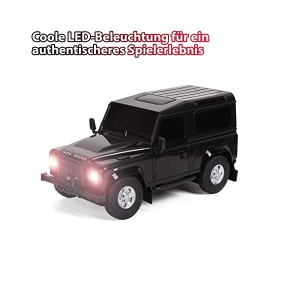 HIMOTO HSP Voiture télécommandée Land Rover Defender au design original sous licence, modèle de véhicule à léchelle 1:24 et 