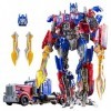 SK MISS Transformable Optimus Toys Prime Figurine, Robot Transformable Jouets Optimus, Figurine Action avec tête supplémentai