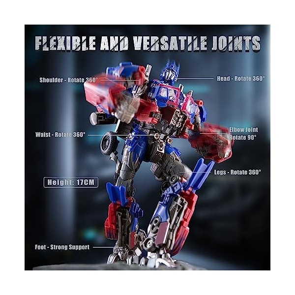 SK MISS Transformable Optimus Toys Prime Figurine, Robot Transformable Jouets Optimus, Figurine Action avec tête supplémentai