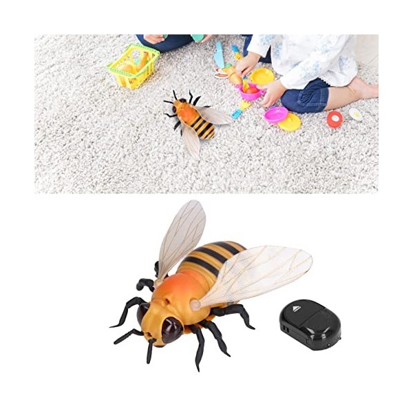 Abeille à Miel RC, Abeille à Miel télécommandée à Haute Simulation LED avec Corps Flexible pour Fournitures de fête de Noël H