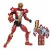 Power Rangers Dino Fury, Dino Knight Ranger Rouge, Figurine articulée de 15 cm avec clé et Accessoire thématique Multicolore
