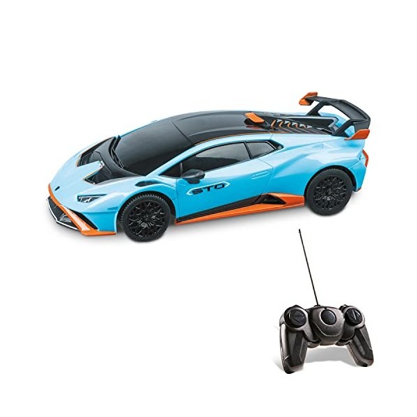 MONDO Motors, Lamborghini Huracan STO 2,4 GHz, modèle à léchelle 1 : 24, jusquà 8 km/h de Vitesse, Voiture Jouet pour Enfan