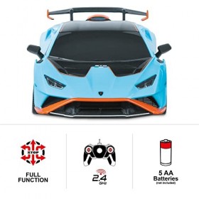 MONDO Motors, Lamborghini Huracan STO 2,4 GHz, modèle à léchelle 1 : 24, jusquà 8 km/h de Vitesse, Voiture Jouet pour Enfan