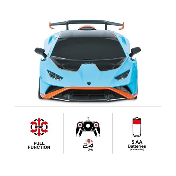 MONDO Motors, Lamborghini Huracan STO 2,4 GHz, modèle à léchelle 1 : 24, jusquà 8 km/h de Vitesse, Voiture Jouet pour Enfan