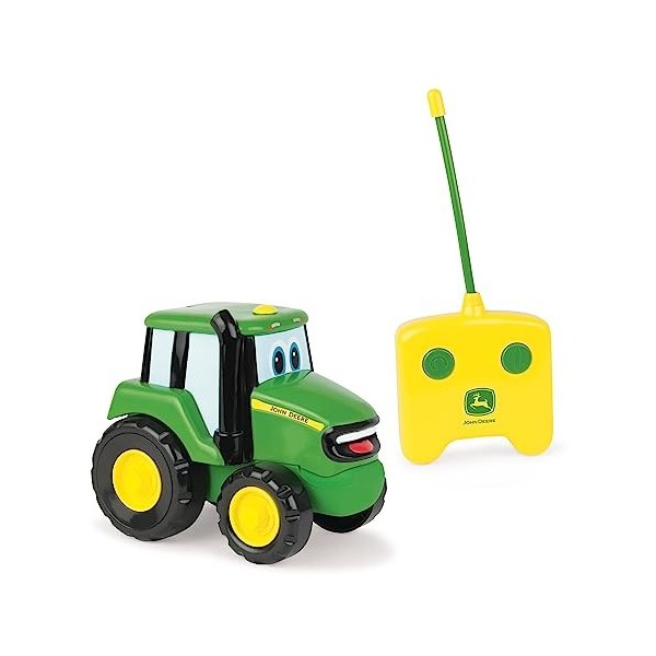 TOMY - Johnny le Tracteur Radiocommandé de John Deere 42946, Éducatif, Jouet Premier Age, Voiture Télécommandée Adaptée aux E