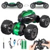 OUTTUO Voiture Télécommandée pour Enfants, 4WD RC Stunt Car, Dérive Horizontale，360° Rotation RC Auto, 2 Batterie，1:18 Capteu