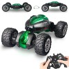 OUTTUO Voiture Télécommandée pour Enfants, 4WD RC Stunt Car, Dérive Horizontale，360° Rotation RC Auto, 2 Batterie，1:18 Capteu