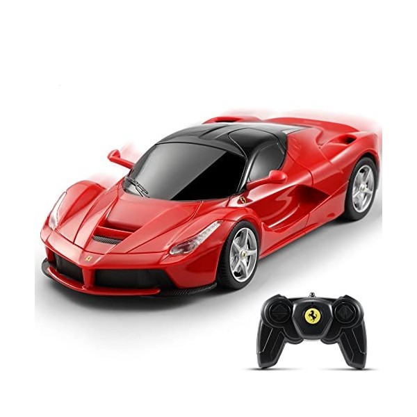 SainSmart Jr. 1:24 Ferrari Voiture pour Enfant, Modèle sous Licence Ferrari FXX K Evo, RC Telecommandée Jouet pour Garçon Fil