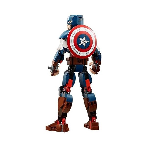 LEGO 76258 Marvel La Figurine de Captain America, avec Bouclier, Collection Avengers, Jouet Super-Héros, Cadeau danniversair