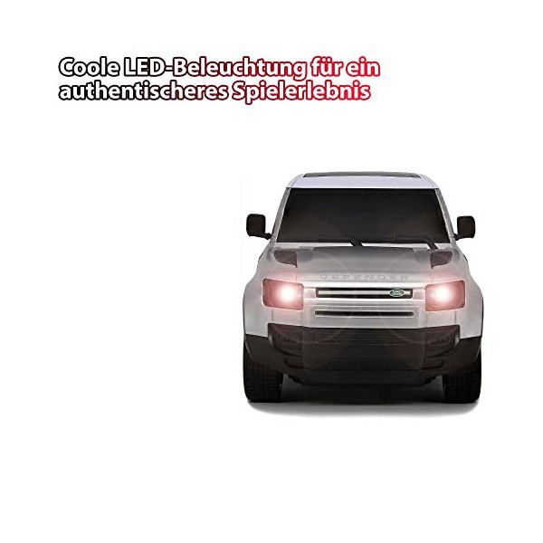 Voiture télécommandée télécommandée compatible avec Land Rover New Defender SUV à léchelle 1:24 Véhicule tout-terrain avec p